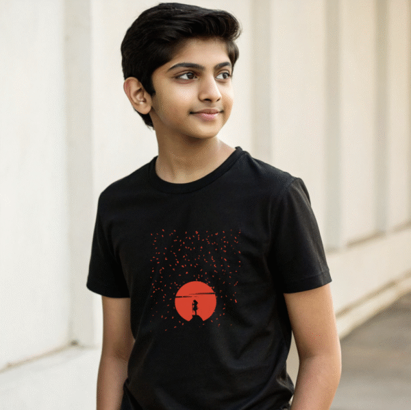 "Crimson Petal Warrior" T-shirt - Image 4